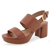 Aerosoles Women's CAMILIA Platform Sandal, COGNAC FAUX LEATHER, 10M
