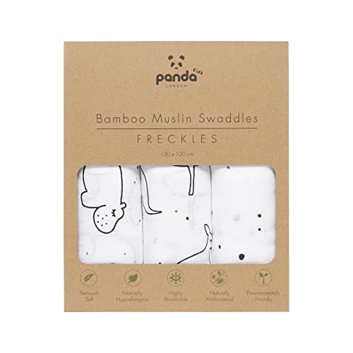 Panda Bamboo Baby Muslins (Swaddles, Freckles) - Image 2