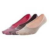 3 pair pack NIKE W NK EVRY LTWT Foot 3PR Socks, pinksickle(White)/Smokey Mauve(White)/Washed Coral(White), M Womens