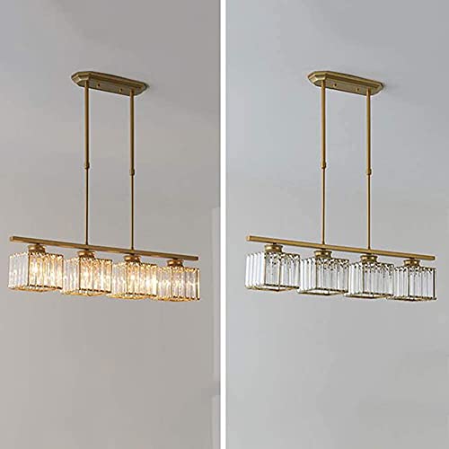 Plafonnier rectangulaire E27 haut de gamme, lustre suspendu chic