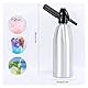 Soda Siphon,1L kohlensäurehaltiges Wasser Maschine,Seltzer Wasser Maker,Tragbare Aluminium Sparkling Water Maker zur Herstellung von hausgemachten Säften, Mojitos, Cocktails, Getränken in Hausbars