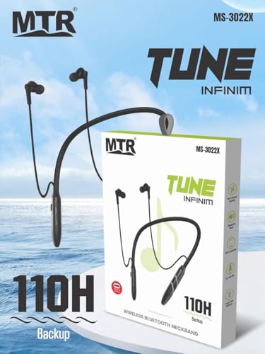 Image of MT Tune Groove Air Neckband, 110 Hours Playtime, Type C Fast Charging, BT V5.2, 10MM Drivers with Copper Rings, Crystal Clear Sound, IPX5 Water & Sweat Resistant (Muticolor)