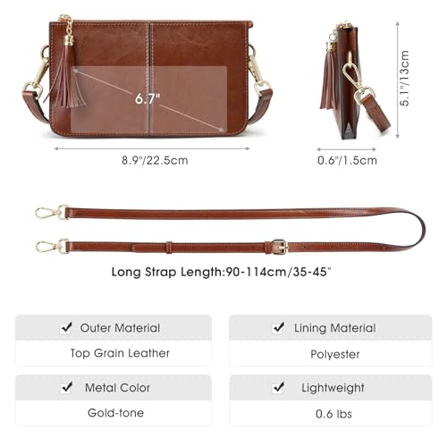 Kattee Leather Crossbody Bags for Women Trendy, Small Shoulder Purses and Handbags with Adjustable Strap2
