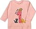 Shirtracer 1. Geburtstag - 1. Geburtstag Katzen - 12/18 Monate - Babyrosa - ich Bin 1 Jahr mädchen - BZ11 - Baby Langarmshirt für Jungen und Mädchen
