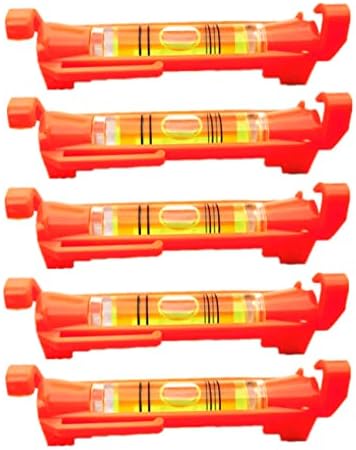 5PCS String Level Hanging Line Bubble Spirit Levels for Leveling Surveying, Building Trades, Bricklaying, Civil Engineering Etc. (Red)