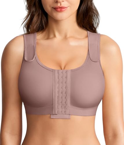 Image of BRABIC Post Surgery Compression Bras for Women Front Closure Mastectomy Bra with Wide Adjustable Straps Wirefree