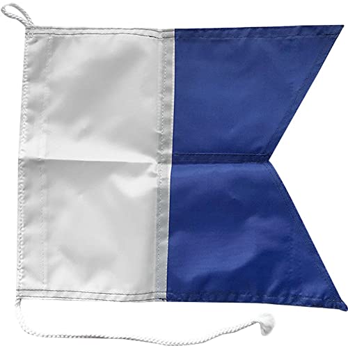 Haowul Flag De Plongée Plage De Plage Draw Banner Banner Léger Drapeau Blue White Warning Flag pour Pêche Aux Activités sous-Marines De Plongée en Plongée