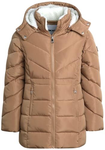 DKNY Girls’ Winter Coat – Heavyweight Anorak Puffer Coat with Cinched Waist – Sherpa Lined Insulated Jacket for Girls (4-16)3