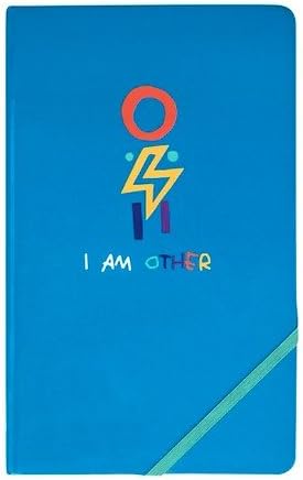 YoobiTM x i am OTHER Hardcover Journal with Elastic Band, 80pgs, 5.2 x 8.5 - Blue