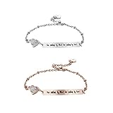 Gutes Material: Lustiges Geburtstagsgeschenk, Premium-Titanstahl. Sehr poliert und rostbeständig, glänzend und glänzend, rostet nicht und beschlagen. Das hypoallergene und nickelfreie Mantra Armband ist robust und langlebig für den täglichen Gebrauch.