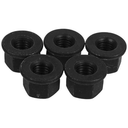 Ipetboom 5pcs M10 Carbon Steel Raised Edge Lock Nuts Thickened Hex Nuts with Washer for Industrial Fastening and Machinery Assembly