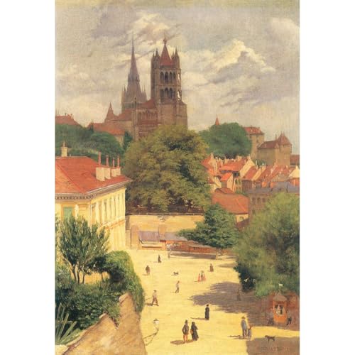 Vue de Lausanne par Felix Vallotton toile roulée grand format pour décoration murale élégante