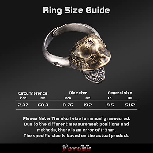 Image of Skull Ring 925 Sterling Silver Handcrafted Gothic Rock Punk Diablo Vintage Cocktail Party Biker Retro [Soldier 60011]