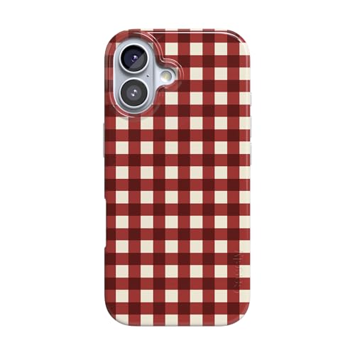 Casely iPhone 17 Case | Checked Twice | Red Plaid | Compatible with MagSafe | Classic Ultra Slim Design