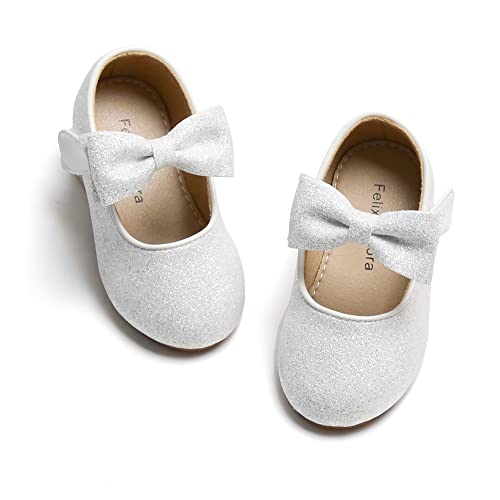 Image of Felix & Flora Toddler Flower Girl Dress Shoes - Girl Ballet Flats Party School Shoes Wedding
