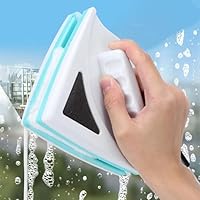 GAESHOW Magnet Fensterputzer, Doppelseitiger Magnetischer Glasreiniger Verstellbar, Double Side Magnetic Window Cleaner, Zwischen 5-12 mm, Glaswischer Fenster für Innen und Außenbereich