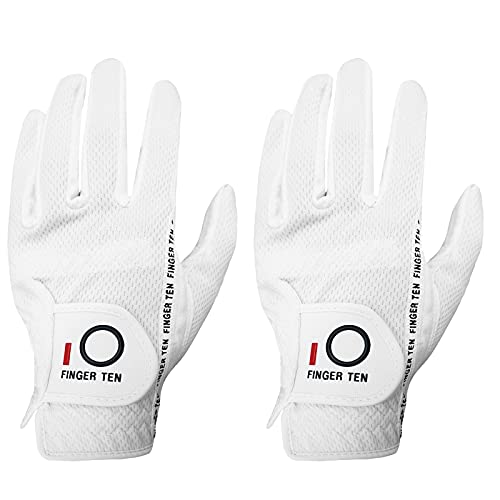 FINGER TEN Guanto da Golf Uomo XL Bianco