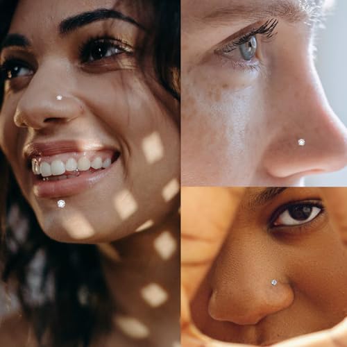 Xpircn 18G 16G Nose Rings Studs Stainless Steel Internally Threaded Labret Medusa Lip Rings Tragus Earrings Studs Piercing Jewelry3