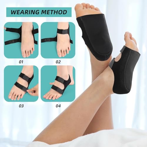 Image of Silicone Gel Heel Protectors Velcro Heel Pad for Pain Relief, Plantar Fasciitis, Arch Support for Flat Feet For Men and Women (Small, Black)