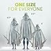 ZENO Disposable Rain Ponchos for Adults - Clear with Hood, Compact Emergency Ponchos for Hiking, Camping, Travel - Pack of 4 - Color Mix Edition