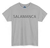 MiBarrio Salamanca Camiseta Unisex - 100% Algodon (FR/ES, Letras, XL, Regular, Regular, Gris)