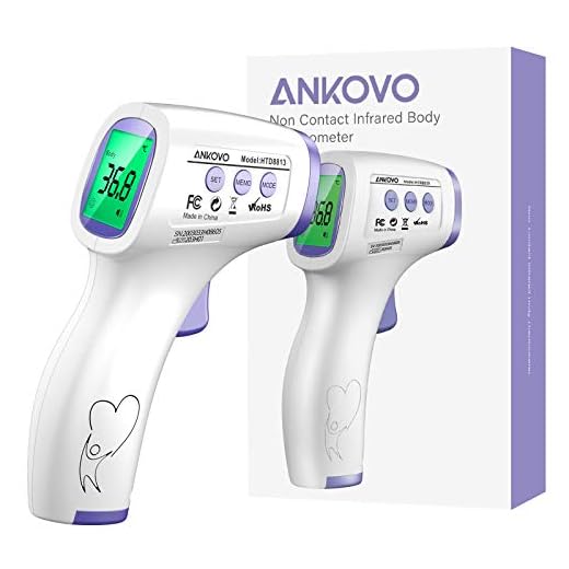 Termometro infrarrojo,Termometro digital infrarrojo sin contacto, Termometro frente bebe,Adecuado para uso interior y exterior con Lectura instantánea