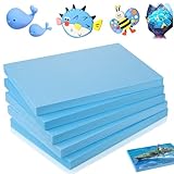 5 Pack Blue Foam Boards for Crafts, 30x20x2cm High Density Polystyrene Foam Sheets for DIY Models, Sculpture, School Projects & Packaging