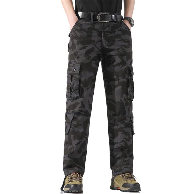 Shanghai Story Men's Work Pants Cargo Joggers Straight Tactical Pants Travel Casual Pants with Multi Pockets