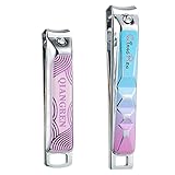 Nail Clippers Set, Super Sharp and Strong fingernail and toenail Clippers, Stainless Steel Strong Na