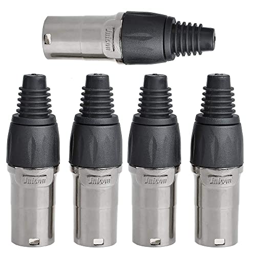 PENGLIN Montaje en panel RJ45 IP67 panel de señal PCB impermeable Cat5/5e/6 8P8C conector Ethernet LAN conector (5 conectores RJ45 redondos) Cover