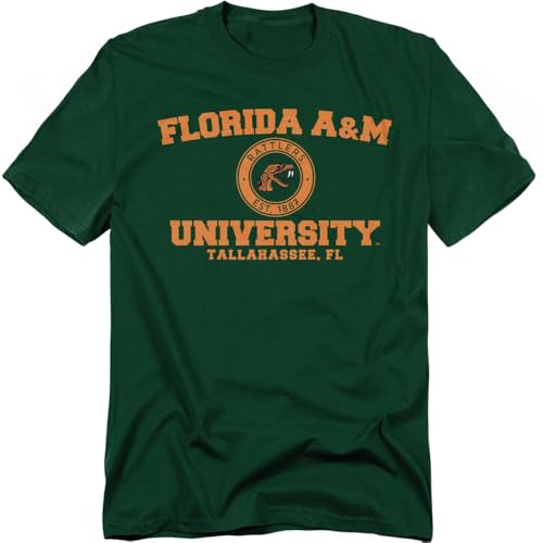 Florida A&M University Official Circle Logo Short Sleeve Mens Cotton T-Shirt Florida A&M University Small