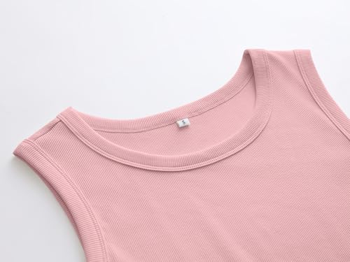 Image of ANRABESS Womens Sleeveless High Neck Tank Tops Fashion Summer Casual Basic Slim Fit Ribbed Racerback Top Shirt Clothes