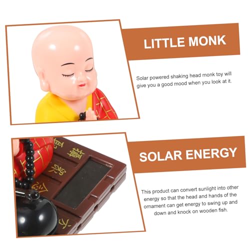 Figura Buda Monje Zen Solar 11x9x8.5 cm miniatura 3