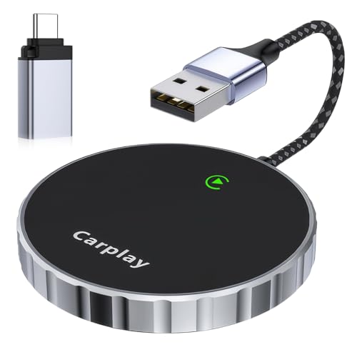 Qoosea Wireless CarPlay Adapter for iPhone Fast & Stable Convert Wired to Wireless CarPlay Plug & Play Wireless CarPlay Dongle Fits for Apple iOS 10+ & Cars from 2015