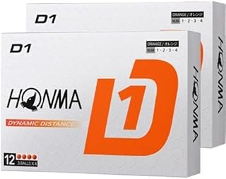 2ダース D1 HONMA オレンジ ゴルフボール 本間ゴルフ 2024 ホンマゴルフ