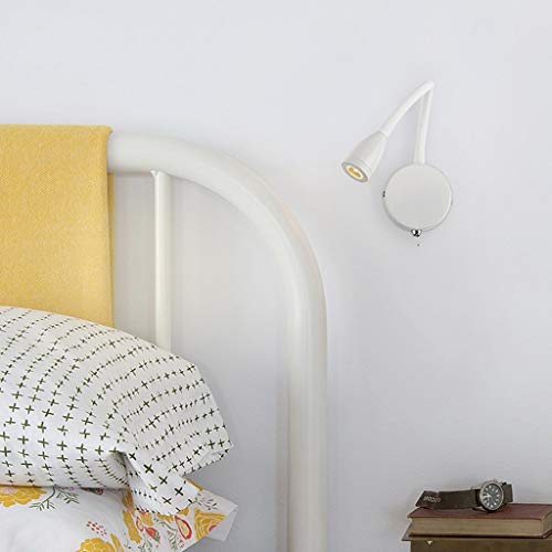 Lámpara mural LED para evitar la fatiga visual con brazo articulado blanco de lectura 4