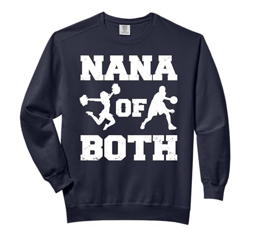 Nana Of Both Funny Basketball and Cheer Nana Comfort Colors Adult Sweatshirt