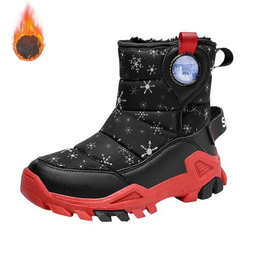 Girls Boys Kids Snow Boots W𝐚terproof Slip R𝐞sistant Outdoor Winter Mid Calf Padded Comfortable Anti Slip Shoes2