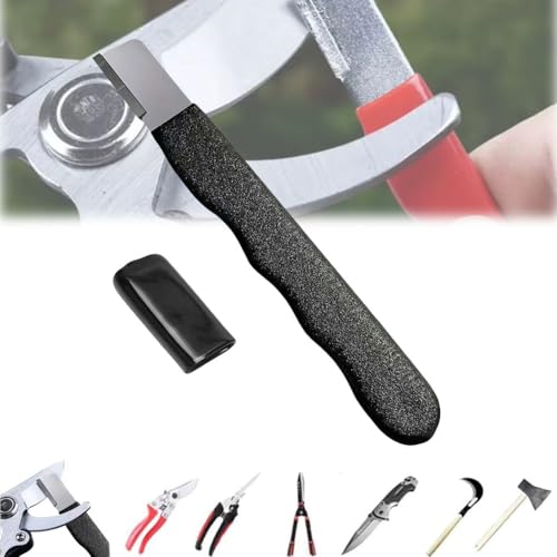 Double Sides Knife Sharpener Tool,Multipurpose Garden Tool Blade Sharpener,Mini Diamond Hone Kit,Dual-Grit Diamond Sharpening Stone File Garden Tool Knife Sharpene