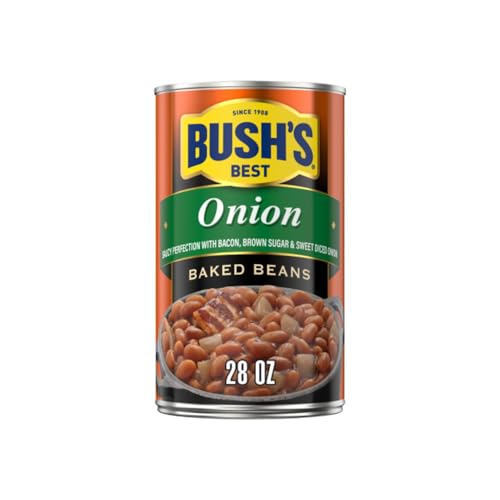Image of Bush's Best Baked Beans Variety Pack, Seasoned Beans in Savory Sauce for BBQ, Cookouts and Easy Meals, Homestyle 28 Ounce and Onion 28 Ounce (Variety Pack)