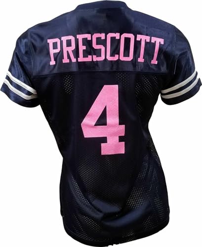 Custom Glitterflake Prescott Womens Navy Jersey Size XL, Dak