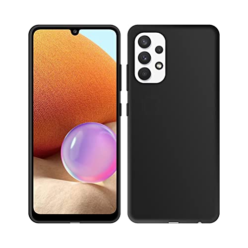 Image of Case Creation for Samsung Galaxy A52 2021 Back case, Samsung Galaxy A52 Slim Flexible Smart Look case with 360 Camera All Angle Protection (Pure Black)