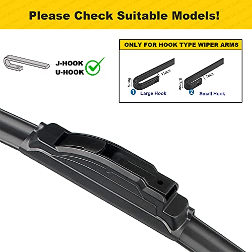 OEM QUALITY Premium All-Season Automotive Windshield Wiper Blades for Front Windshield -19"/18" (Set of 2) by ZIXMMO - Image 3