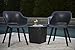 Keter Luzon Patio Side Coffee Table Outdoor Furniture Durable Resin Plastic Realistic Wood Look, Graphite