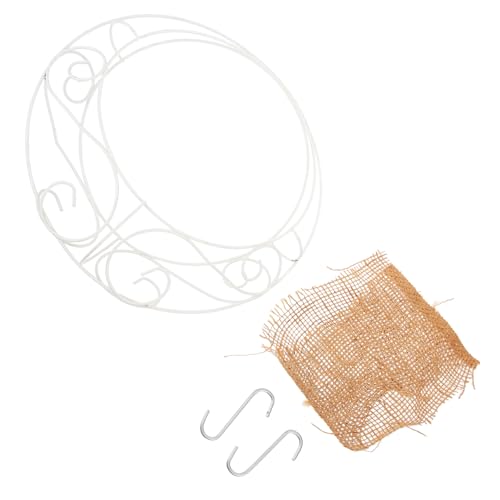 Milisten Panier à Fleurs avec Design Lune Pot Suspendu pour Plantes Jardinière et Durable pour Intérieur et Balcon Installation Facile avec Crochet Jute Fuites pour Espace Propre