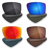 Mryok 4 Pairs Polarized Replacement Lenses for Von Zipper Snark Sunglass - Stealth Black/Fire Red/Ice Blue/Bronze Brown