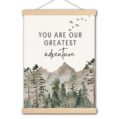 Image of DNEULYR Baby Boy Girl Nursery Decor, You are Our Greatest Adventure Wall Art Poster, Nursery Wall Decor, Wall Art for Baby Toddler Girls Boys Room Decor, 12x16 Inch