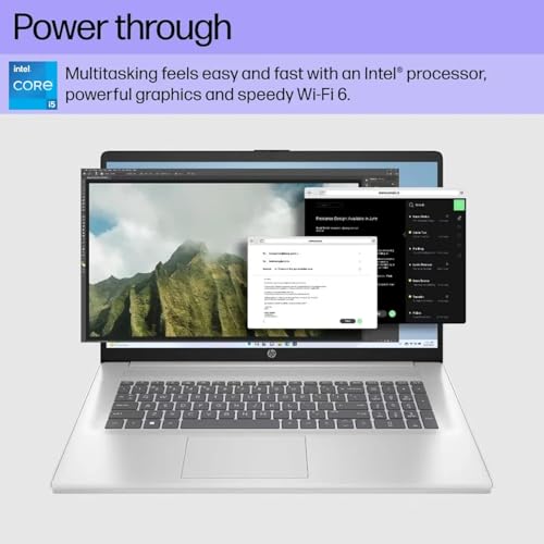 Image of HP 17.3 inch Touchcreen Laptop - Backlit KB and Fingerprint Reader - Intel 13th 10-Core i5-64GB RAM, 2TB Storage - Win 11 and Microsoft 365 Web w /o Mouse