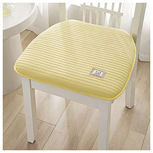 Cojines para Silla de Cocina con Lazos Juego de 2 Cojines para Sillas de Comedor Cojín de Asiento Cómodo en Forma de U para Interiores y Exteriores (Color: Amarillo Tamaño: 40 * 43 cm)