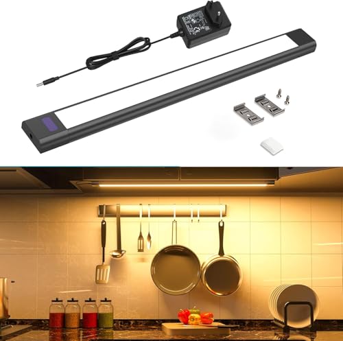 WOBANE Luz Led Cocina Bajo Mueble Negro